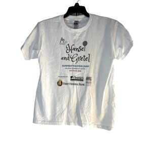 Gildan Girls Graphic Tee White Multi Size S